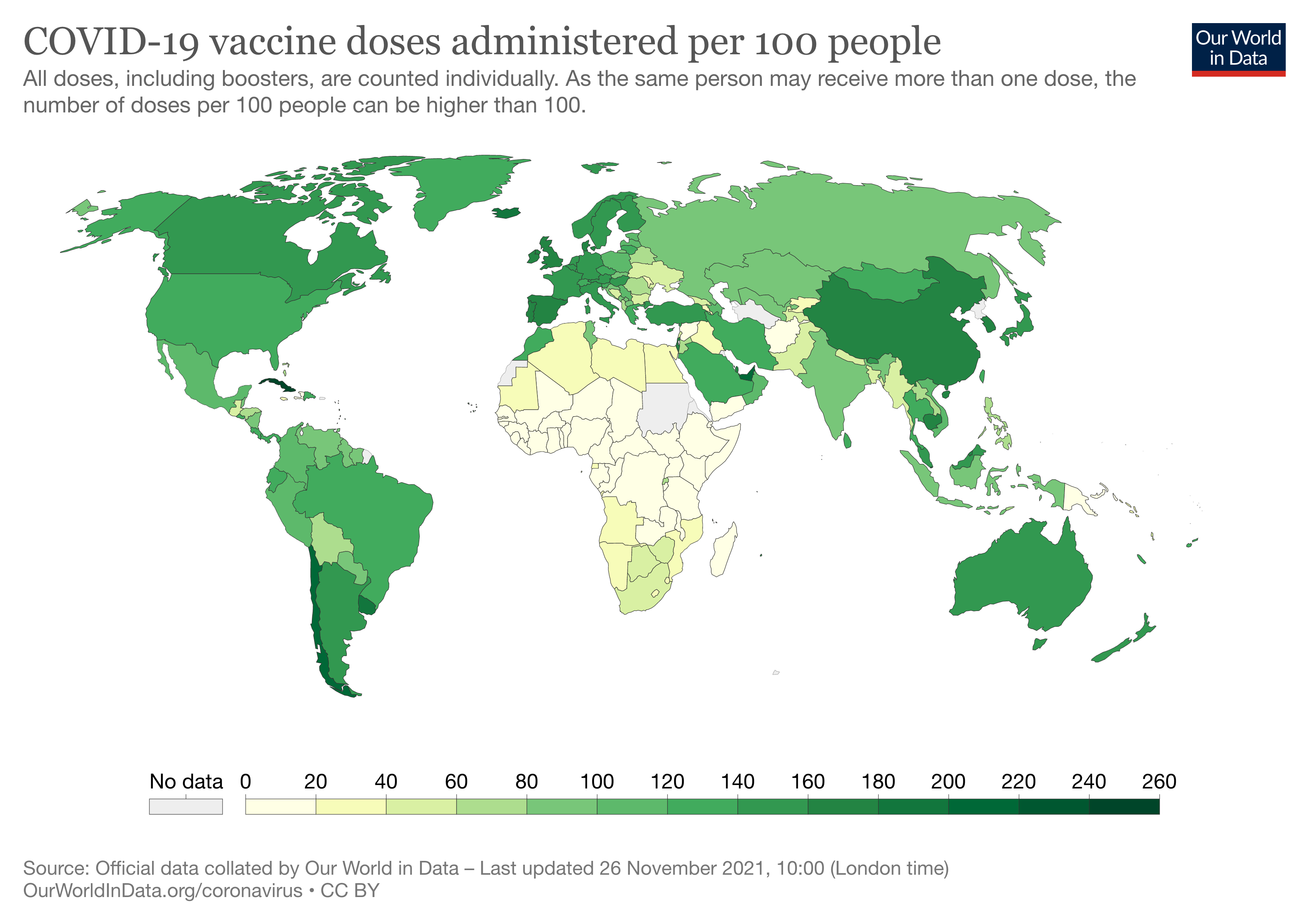 Mapa mundial vacunació