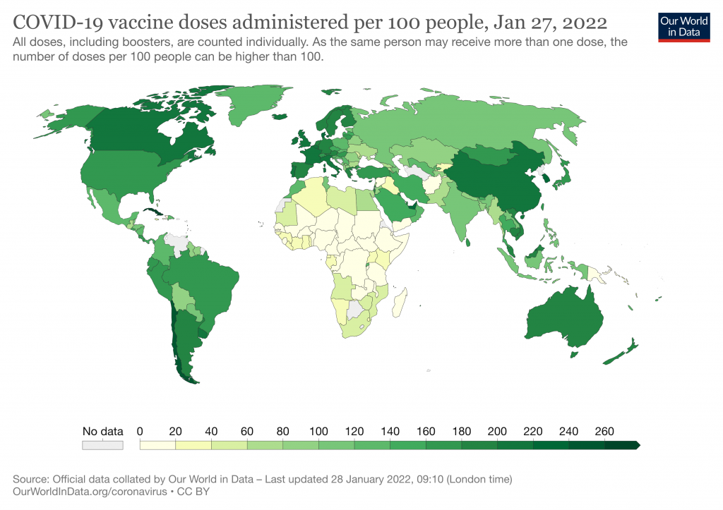 Mapa vacunació COVID