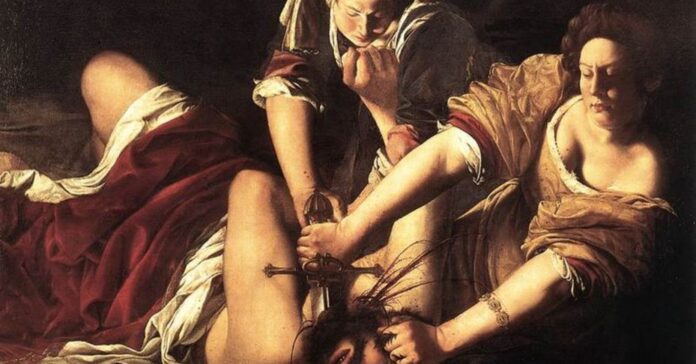 Detalle de la obra 'Judit decapitant Holofernes', de Artemisia Gentileschi (Web Gallery of Art/Wikicommons)