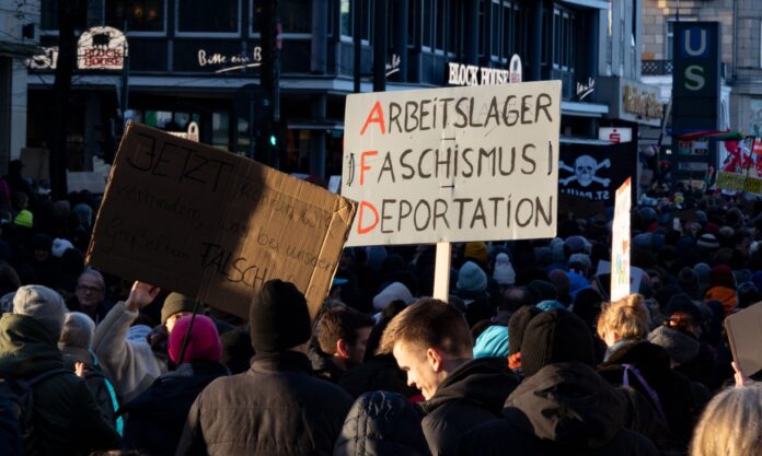 Un momento de la protesta que tuvo lugar en Hamburgo el 19 de enero (Rasande Tyskar/ Flickr)