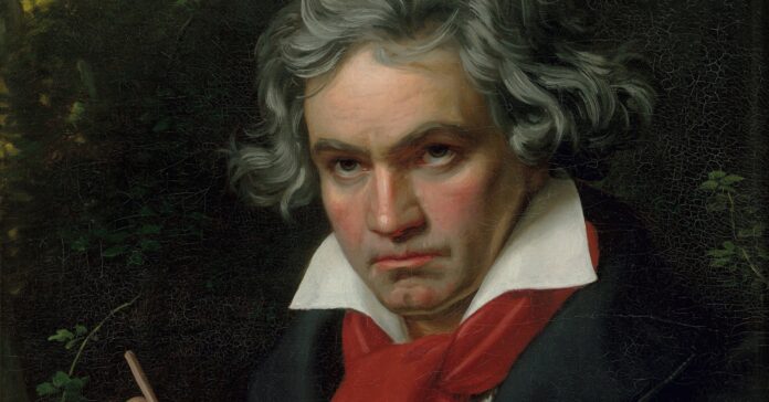 Retrato del compositor Ludwig van Beethoven