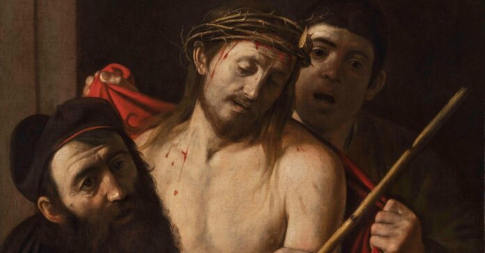Detalle de la obra Ecce Homo, de Caravaggio (Museo del Prado)