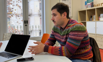 Josep Roca en la redacción de Junior Report / Junior Report