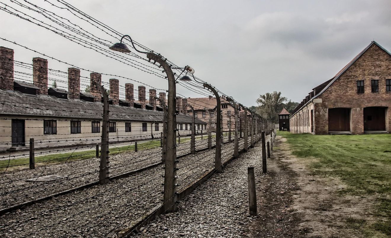 Alambrada que separa el campo de Auschwitz I. (Peter Tóth/Pixabay)