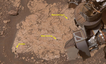 El robot Curiosity de la NASA perforó una roca de Marte en tres puntos, en distintos momentos, y encontró una gran variedad de moléculas orgánicas / NASA
