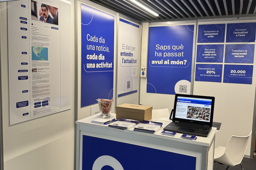 Stand de Junior Report con la tecnología de ACER en el EdTech Congress Barcelona 2026